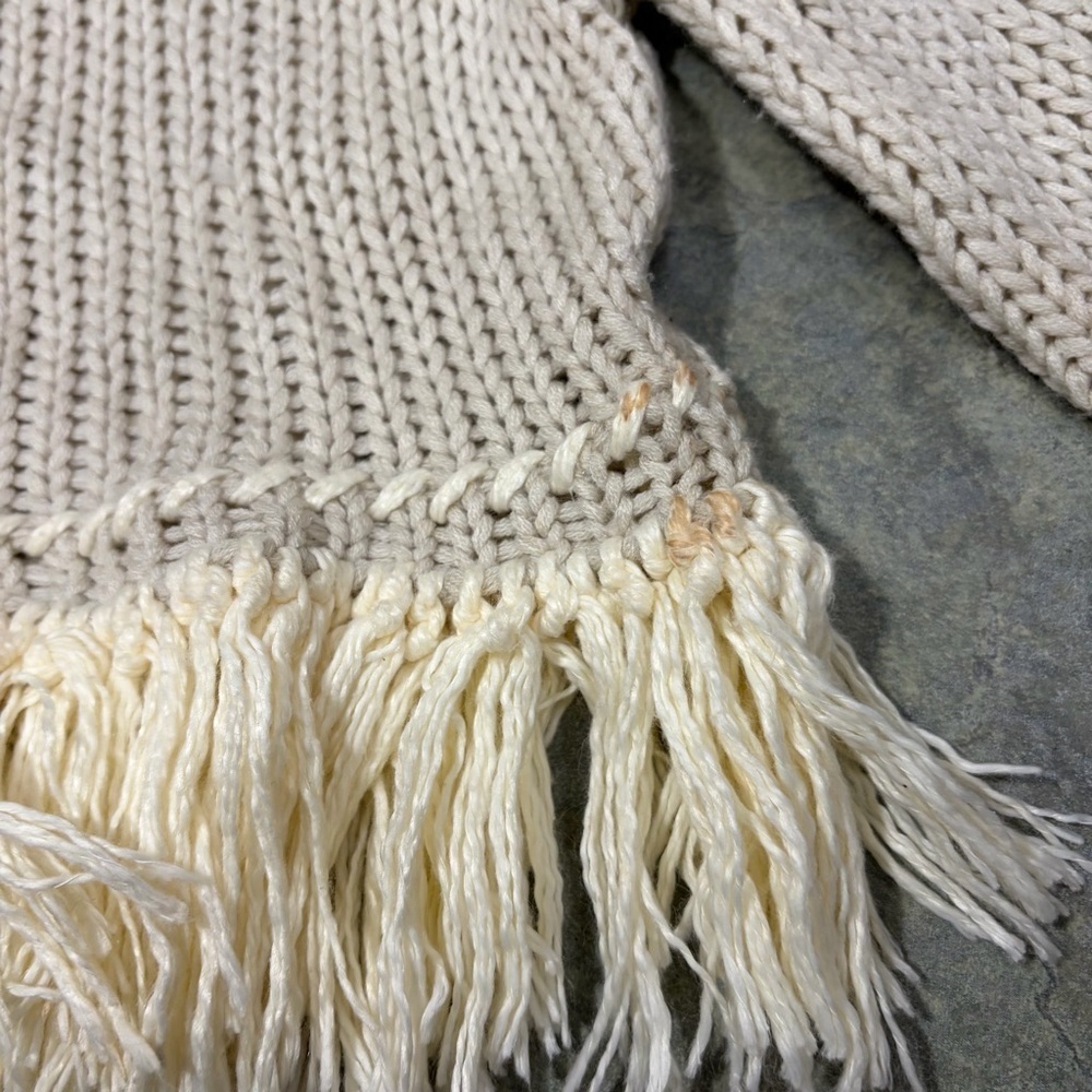 For Love & Lemons Knitz Denver Fringe Crop Sweater Sz M Boho Whimsical Grunge - Picture 8 of 13